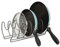 mDesign égouttoir pour casseroles, poêles et couvercles – range-couvercle compact pour ranger ustensiles de cuisine – porte-couvercle peu encombrant – couleur graphite