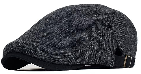 JAOAJ Herren Schiebermütze Baumwolle Barett Cap Schirmmütze Flatcap Baskenmütze Newsboy Cap Entenschnabel Driving Cabbie Jagd Kappen