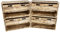 Kontorei geflammte/braune Kiste mit Schublade 68cm x 40cm x 31cm 4er Set Schuhregal Regal Holzkiste Ablage