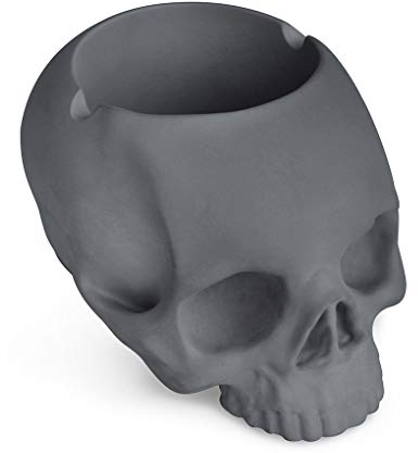 balvi Aschenbecher Skully Grau Farbe förmigen Schädel Keramik