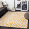 Livabliss Luanda Boho Teppich für Wohnzimmer und Schlafzimmer - 160x220 cm, Geometrisches Muster, Skandinavisch Modern in Senfgelb, Taupe, Beige