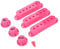 Bnineteenteam 3Pcs Gitarren Tonabnehmer Volume Tone Schalter Tip Cover 48mm 50mm 52mm für E-Gitarre(Rosa) Musikinstrumentenzubehör