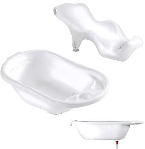 Bañera Bebé Recién Nacido XL con Hamaca Ergonómica Antideslizante que se Acopla Perfectamente. No Necesita Cojín. Ventosas para Mayor Fijación. Seguridad y Protección para Tu Bebé. CoolDreams