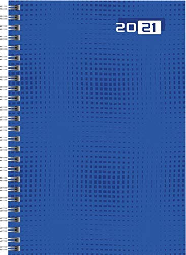 Baier & Schneider 7021007021 Wochenkalender/Buchkalender 2021 Modell futura 2, Grafik-Einband, blau