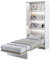 Schrankbett Bed Concept, Wandklappbett mit Lattenrost, V-Bett, Wandbett Bettschrank Schrank mit integriertem Klappbett Funktionsbett (BC-03, 90 x 200 cm, Weiß/Weiß, Vertical)