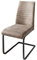 invicta INTERIOR Industrial Freischwinger Stuhl Apartment antik Taupe mit Metallgestell Esszimmerstuhl Stuhl Besucherstuhl