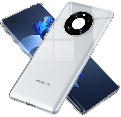 NALIA Transparente Hülle für Huawei Mate 40 Pro, Durchsichtig | Vergilbungsschutz, UV-stabiler Kunststoff, Überstehende Kante schützt das Display, Tasten mit Staubschutz