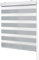 Ventanara® Doppelrollo Hellgrau mit Kassette Weiss Matt Duorollo Rollo Rolljalousie viele Größen (100 x 160 cm, Hellgrau/Kassette Weiss Matt)