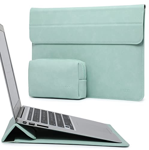 HYZUO 13,3-14 Zoll Laptop Hülle Laptophülle mit Standfunktion für MacBook Pro 14 M4/M3/M2/M1 Pro/Max 2025-2021, MacBook Pro/Air 13,3, 13,5-13,8 Surface Laptop, HP Spectre X360 13/14, Mintgrün