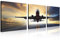 TutuBeer Vintage Flugzeug Wandkunst Vintage Flugzeug Dekor Flugzeug bei Sonnenuntergang altes Papier Flugzeug Bild Leinwand Flugzeug Wandkunst gespannt und gerahmt Flugzeug Bild Kunstwerk für