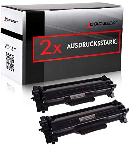 Logic-Seek 2 Toner XL ersetzt Brother TN2420 TN2410 Doppelpack 2X 3.000 Seiten für Brother HL-L2350DW HL-L2370DN HL-L2375DW HL-L2310D MFC-L2710DW