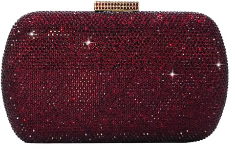 Boutique De FGG Kristall Abendtaschen und Clutches für Damen formale Braut Clutch Tasche Strass Party Handtasche Hochzeit, Mini