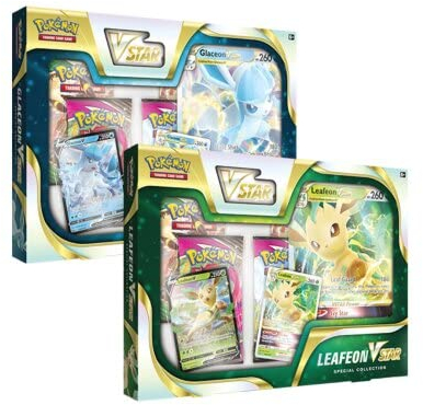 Pokémon POK82902 Kartenspiel, ab 6 Jahre, Mehrfarbig, 11 Kollektionen, Glaceon VStar oder Leafeon VStar