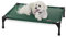 K&H PET PRODUCTS Erhöhtes Outdoor-Hundebett, erhöhtes Kühlbett mit waschbarem, atmungsaktivem Netzgewebe für mittelgroße Hunde, tragbares erhöhtes Plattform-Haustierbett, robuster Metallrahmen,