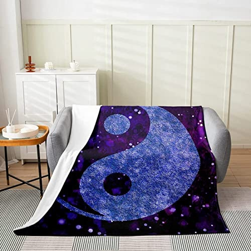 Kuscheldecke 150x200 Yin-Yang-Thema, Flanell Fleecedecke Weiche und Warme Decke 3D Yin-Yang-Thema, als Sofadecke Wohndecke Tagesdecke Wolldecken, für Kinder Erwachsene