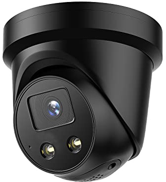 318netech 4K 8MP AcuSense PoE IP Camera Outdoor Indoor with Strobe Light and Audible Warning, DarkFighter, Human/Vehicle Detection, H.265+, Work with Connect APP 2CD2386G2-ISU/SL 2.8mm Black