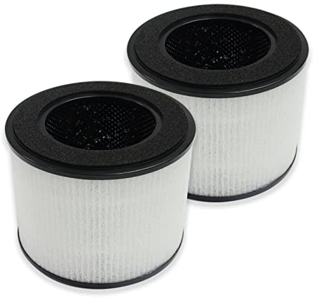 PUREBURG Filtro de repuesto compatible con purificadores de aire HIMOX H02 y TechCare TC-6020B, paquete de 2 unidades H13 HEPA de 4 etapas de filtración de carbón activado Air Clean Voc Dust