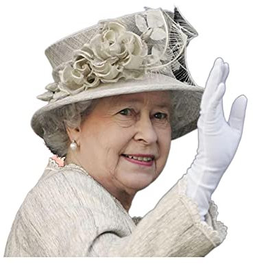 WAITLOVER 1 x Queen Autofenster-Aufkleber Elizabeth Queen Autoaufkleber Auto Heckscheibe Dekoration Wasserdicht Queen R4m5 Aufkleber