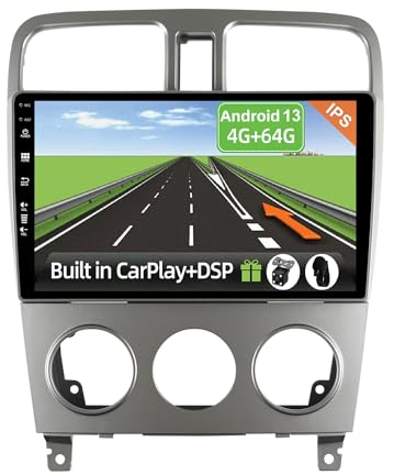YUNTX [4GB+64GB] Android 14 Autoradio für Subaru Forester SG (2002-2008)-2 Din-[Integriertes Wireless CarPlay/Android Auto/DSP/GPS]-9”IPS 2.5D -Kamera+MIC-DAB/Lenkradsteuerung/360 Kamera/MirrorLink