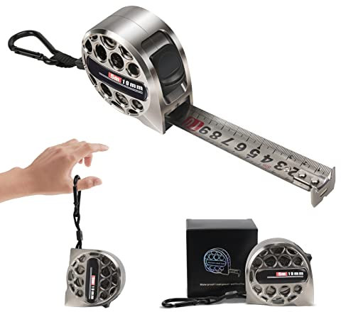 Alftek Stainless Steel Tape Measure 5 Metre, Laser Scale Tape Measure, Retractable Hollow Measuring Tape Industrial Grade Rust and Corrosion Resistant Steel Tape (5m 19mm)
