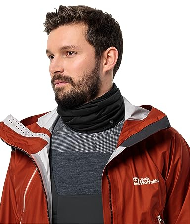 Jack Wolfskin Unisex Merino NECKGAITER Winter-Schal, Black, One Size