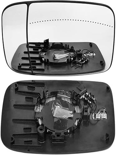 MARUE Beheizbar Spiegelglas Geeignet für Opel Vivaro B 2014-2019, Außenspiegel Verstellbar Geeignet, Fahrerseite Beheizbar Asphärisch mit Trägerplatte,Left