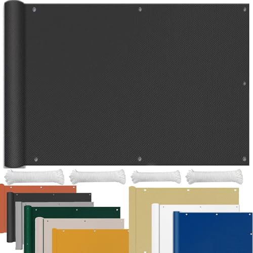 sonnensegel nach Mass Mit Ösen Wasserdicht SunSail Sonnensegel Sonnenschutz Markisenstoffe Meterware schattentuch für Garten Terrasse Balkon Sonnenschutz glasdach 1x1.2M Anthrazit