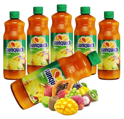 Sunquick Real Fruit Concentrate Juicer - Fruity Refreshment (Tropical, 6 Bottles)