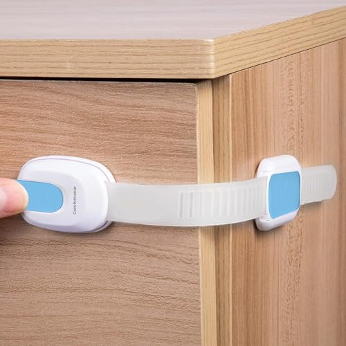 Baby Safety Lock for Kitchen Cupboards (Pack of 2) - Child Safety Cupboard Locks - for Cupboards,Cabinet, Fridge,Toilets, Drawer,