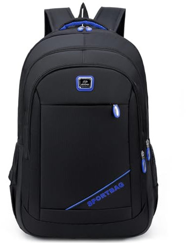 Mixroom - Zaino da Viaggio Scuola per Lavoro Sport Uomo Donna Unisex Sportivo Grande Casual Porta PC Portatile fino 15.6 Z34 Colore Nero blu
