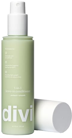 Divi 3-in-1 Leave-In Conditioner Spray - Detangler & Heat Protectant for Frizz Control & Shine, Lightweight Moisturizer - For All Hair Types - 6.5 Fl Oz