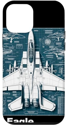 Hülle für iPhone 12 mini F15 Fighter Jet Blueprint Technische Zeichnungen und Spezifikationen