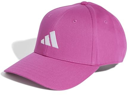 adidas Unisex Baseball Cap Cotton New Logo, semi Lucid Fuchsia/White, XXS