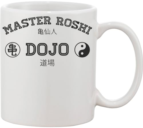 Master Roshi Z Ying Yang Logo Ceramic Mug White