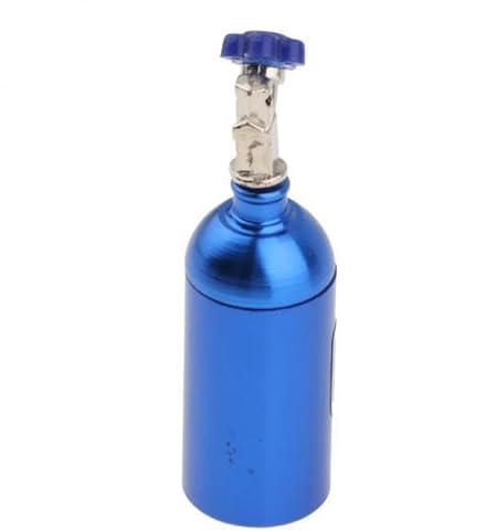 LOVIVER 2X Legierung Simulation Nos Flasche Dekoratives für 1/10 Rc Autos Blau