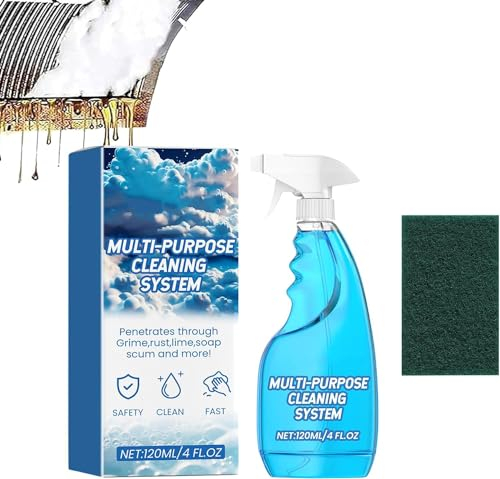 Limpiador multiusos, limpiador en aerosol, limpiador de cocina, limpiador de espuma en aerosol, limpiador de horno en aerosol de espuma, sistema de limpieza multiusos, para cocina y baño (1 unidad)