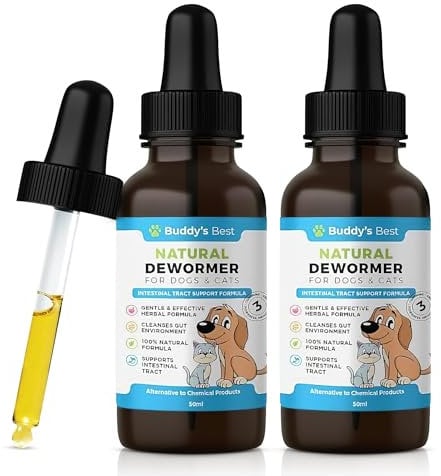Twin Pack Wormwood Intestinal Supplement for Dogs & Cats – 50ml | Designed to Support Digestive Wellness and Help Maintain a Healthy Intestinal Environment | Easy-to-Use Liquid Drops