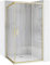 VBChome Cabine de douche 80 x 100 cm Or 190 cm 5 mm Entrée d'angle carrée Porte coulissante Cabine de douche en verre de sécurité transparent Paroi de douche