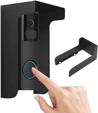 Cubierta de timbre de puerta, cubierta de timbre de puerta, resistente a la intemperie, placa de cubierta de timbre de anillo de metal, cubierta de timbre para máxima durabilidad y