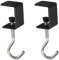 sourcing map 2pcs Desk Hook Clamp 0.2-1.4 Clamping Range Bag Hook for Backpack Table Purse Clothes Portable Desk Mount Bag Holder Hook Clamp, Black