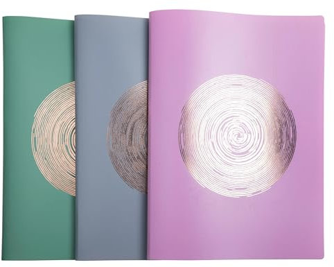 Exacompta - Réf. 85890E - Carton de 12 Protège-documents en PP recyclé semi-rigide Ellipse 80 vues - A4 - couleurs aléatoires