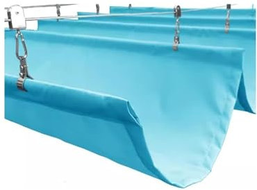 Waterproof Retractable Pergola Canopy Replacement Wave Awning Cover for Patio Backyard Deck Blue 1.3x5m