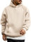 WINKEEY Hoodie Herren Kapuzenpullover Pulli Casual Hoody Pullover Langarm Sweatshirt Herbst Winter Oberteile Fashion Streetwear Mit Taschen,Beige XL