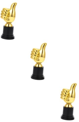 Supvox Pokale Kinder 3st Tolle Trophäe Fußball-trophäenspielzeug Trophäen Verliehen Preise Für Nagellack Multi Charme Trophäe Masse Kinderspielzeug-trophäe Gravierbar Party Plastik Golden Pokal Kind