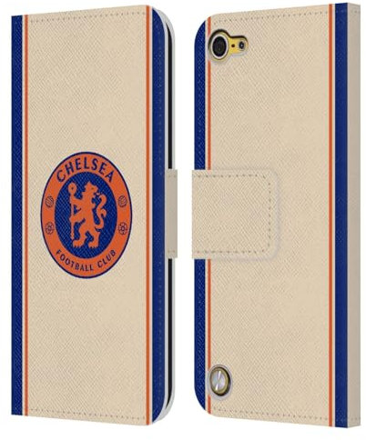 Head Case Designs Offizielle Chelsea Football Club Away 2024/25 Trikot Leder Brieftaschen Handyhülle Hülle Huelle kompatibel mit Apple iPod Touch 5G 5th Gen