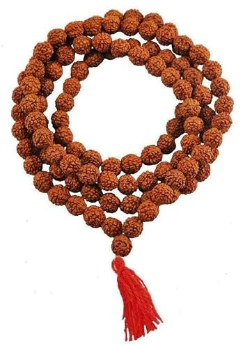 inkanat Rudraksha Mala (8 mm) - echte Japa Mala, 108 Perlen Japa Mala tibetische