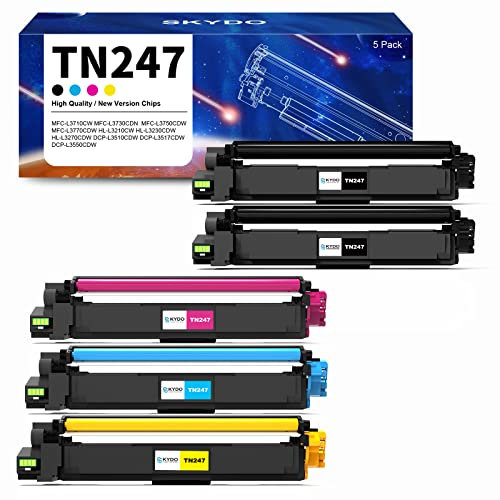 5er-Pack TN243 Toner Kompatibel für Brother TN-243CMYK Toner für Toner Brother MFC L3750CDW L3770CDW MFC-L3750CDW TN 243CMYK TN-247 Toner DCP-L3550CDW HL-L3210CW HL-L3230CDW MFC-L3710CW