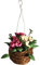 Dolls House Hanging Basket Pink/white (D4318) - 1:12 Scale Miniatures | Minimum World