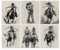 SUPERDANT Western Skizzenszene Wandkunst Poster Western Cowboy Drucke Poster Cowboy Copules Wandbilder Cowgirl Wandkunstdrucke 6 Stück/Set Für Schlafzimmer Wohnzimmer Ungerahmt
