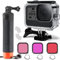 FitStill 60 M/196 FT Custodia subacquea impermeabile con 3 filtri subacquei e manico galleggiante, adatto per Go Pro Hero 8 Black Accessori Set da immersione